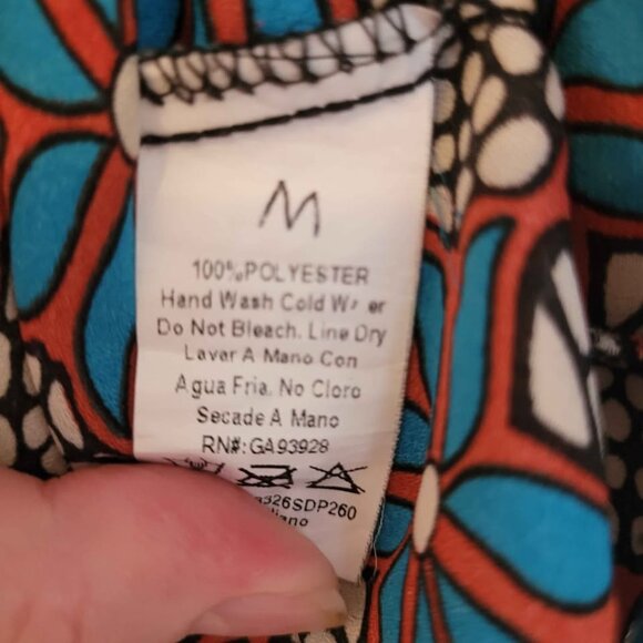 Colourful Blue Red XTaren Tunic Dress Size M - Picture 5 of 7